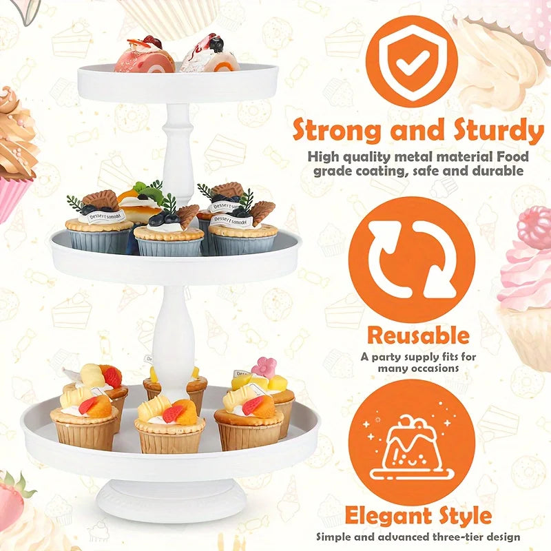 Guangdong 3 Tier Metal Cupcake Stand For 50 Cupcakes