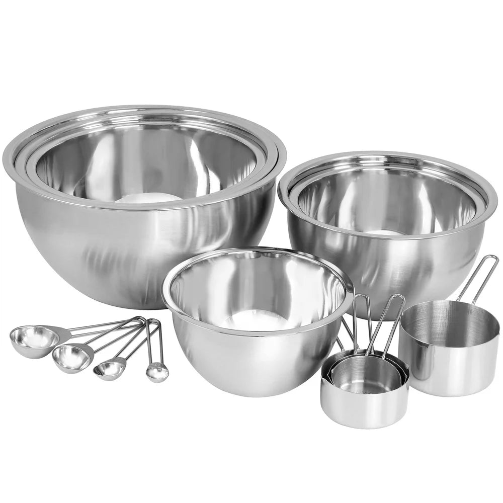 Stainless Steel Measuring Cups And Spoons Set With Bowls