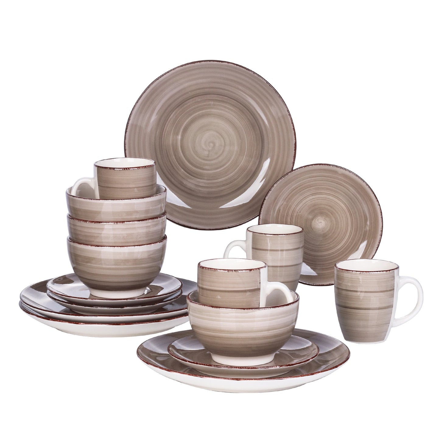 MALACASA Bella C Porcelain Dinner Set Vintage Look