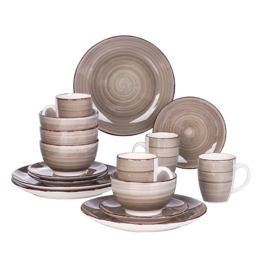 MALACASA Bella C Porcelain Dinner Set Vintage Look
