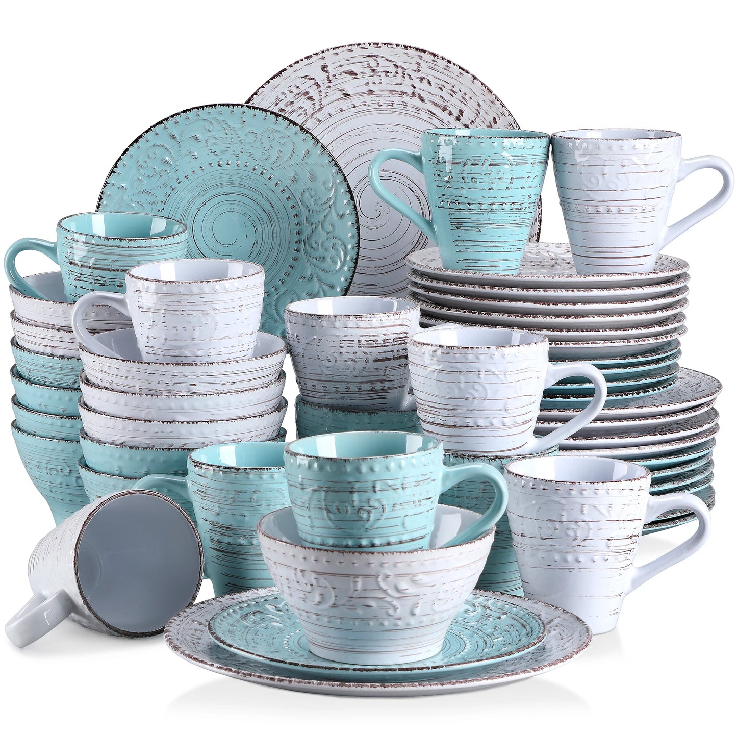 Vancasso Vine Dinnerware Set Stoneware Plates Bowls Mug