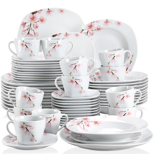Malacasa Annie Porcelain Dinnerware Set Plates and Cups
