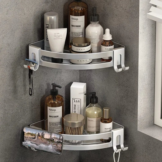 Shower Corner Shelf Caddy Two Pack No Drill Organizer