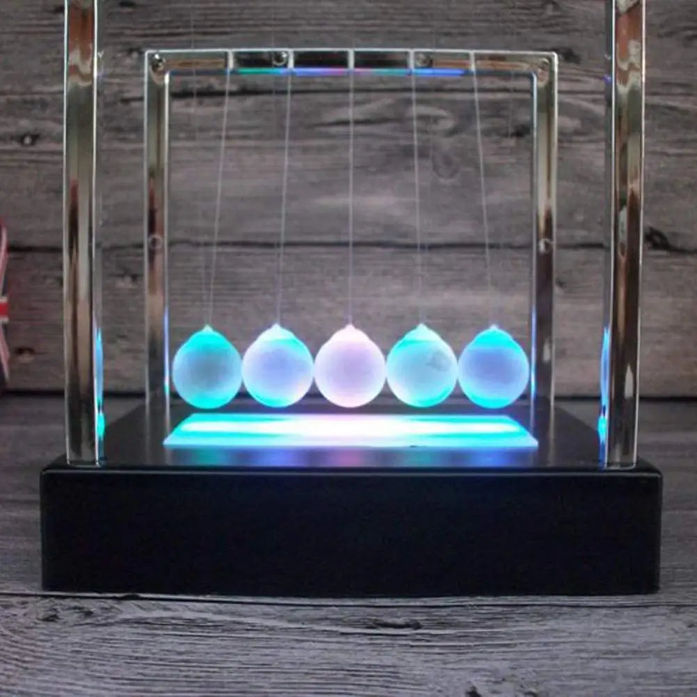 Newtons LED Light Up Swing Ball For Science Kids Desk Decor