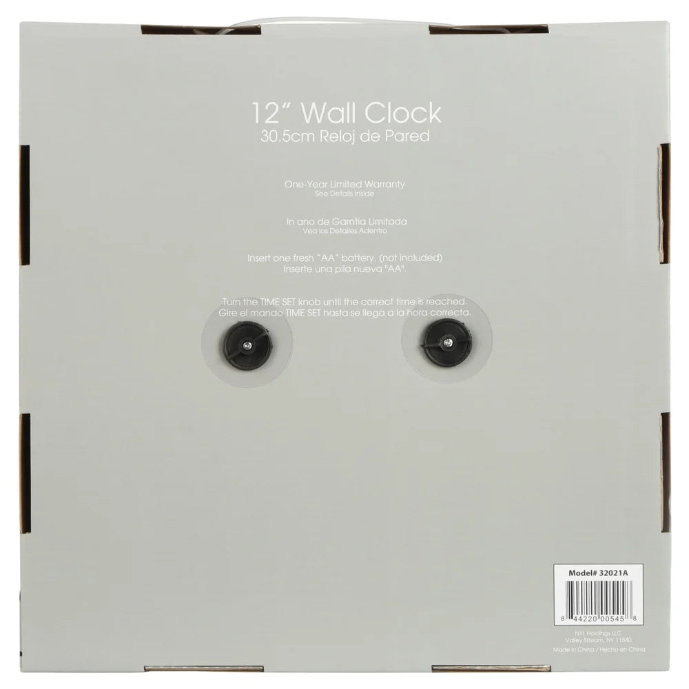 Wrought Iron Decorative Wall Clock with Large Numbers