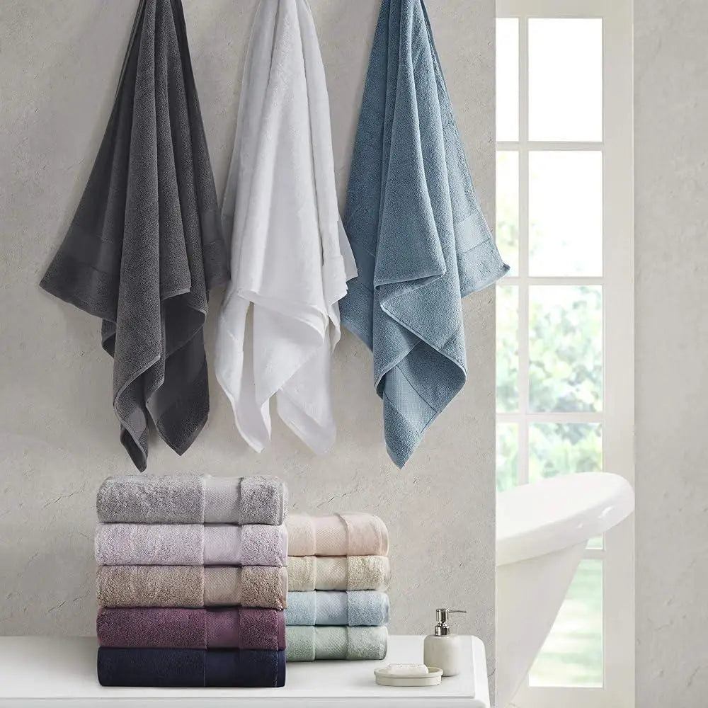 Luxury Turkish Cotton Towel Set 6 Piece 600GSM Ultra Soft