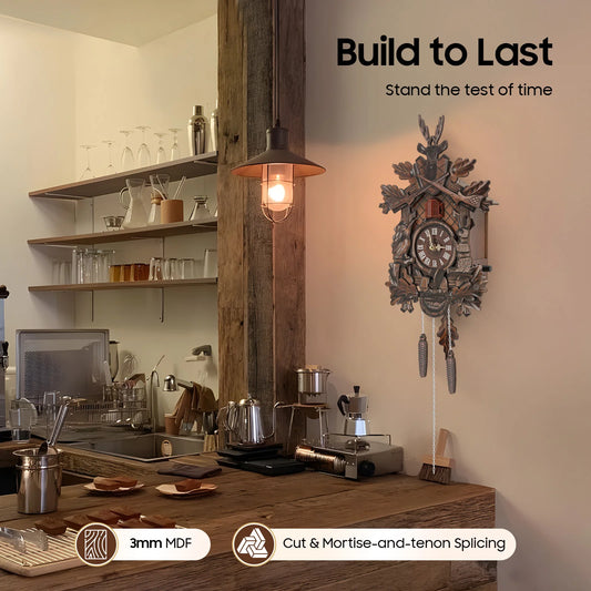 Traditional Black Forest Wall Cuckoo Clock for Living Room