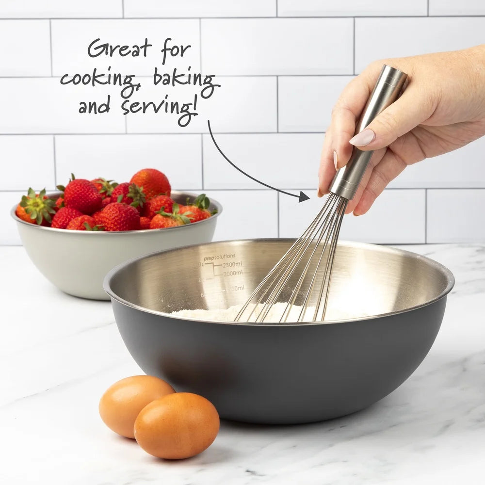 3 Piece Heavy Gauge Stainless Steel Mixing Bowls Set