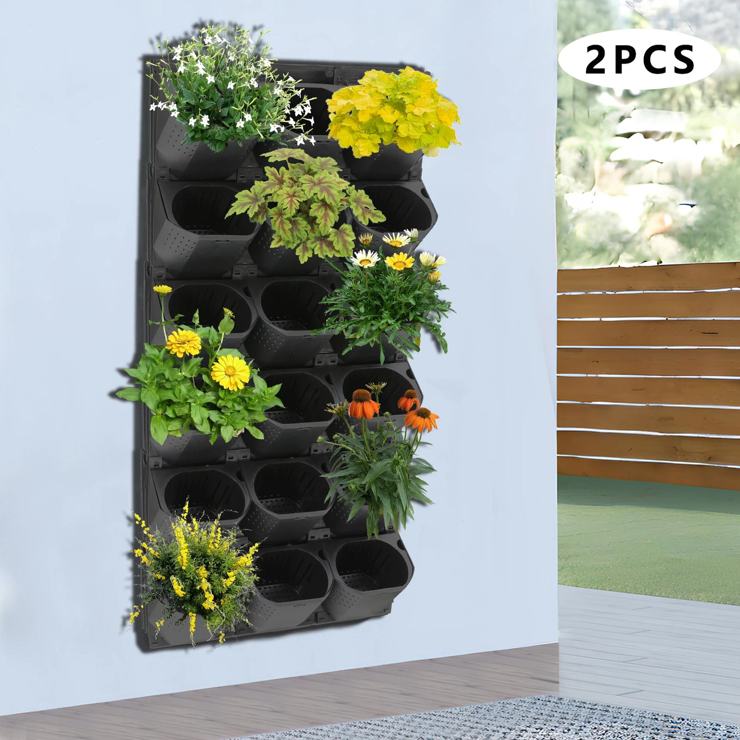 Hign-concerned Wall Planter 36 Pots Wall Mounted Flower Pot