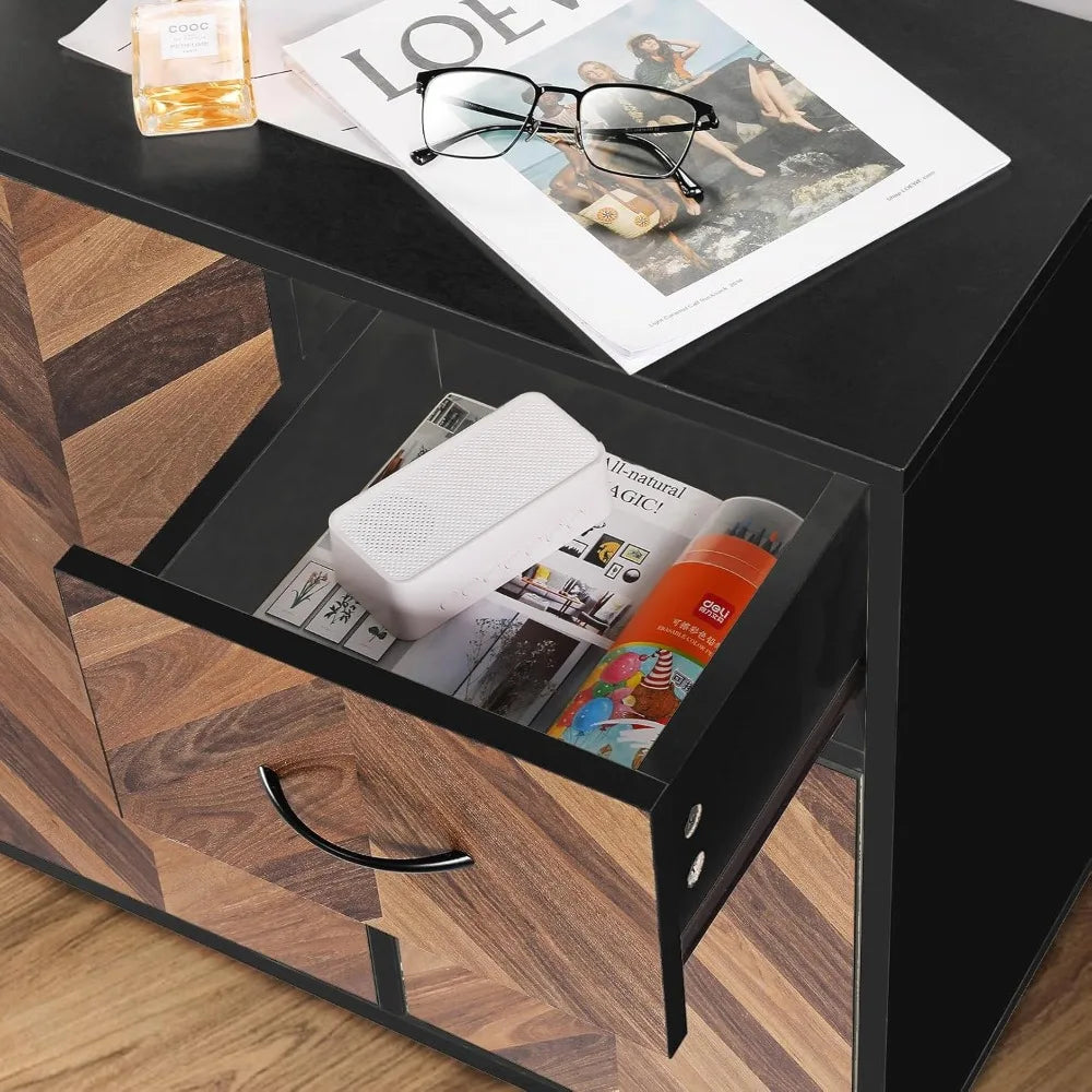 35 Inch Side Panel Buffet Cabinet With 3 Doors And Drawer