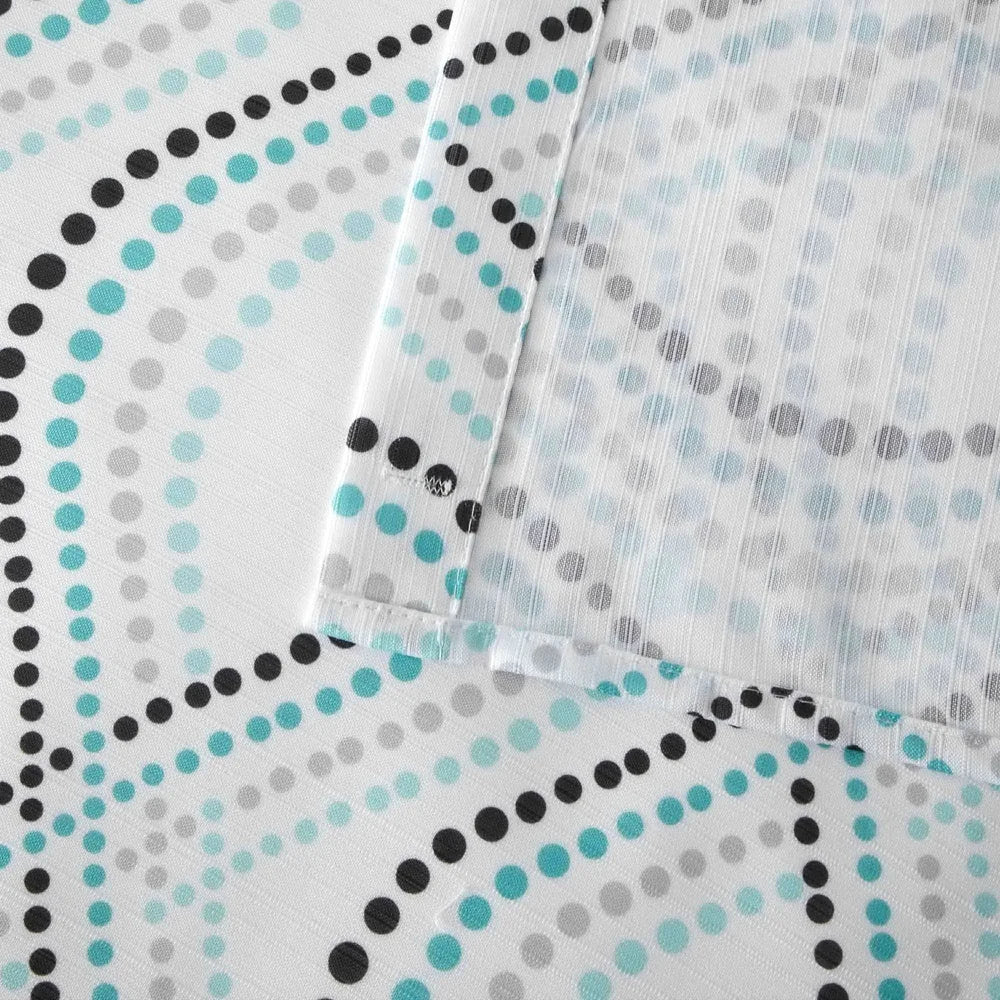 14pc Blue Dot Shower Curtain Set for Easy Bathroom Upgrade