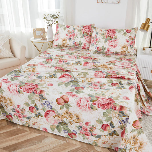 4 Piece Fitted Sheet Set 600 Thread Count Egyptian Cotton