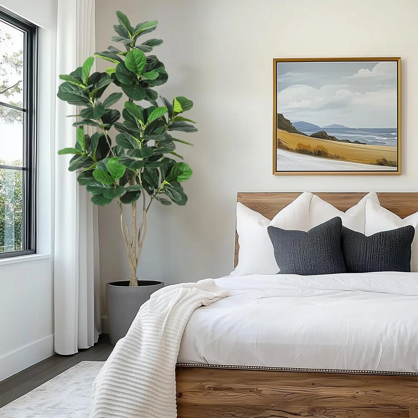 6ft Tall Faux Fiddle Leaf Fig Tree for Home Decor