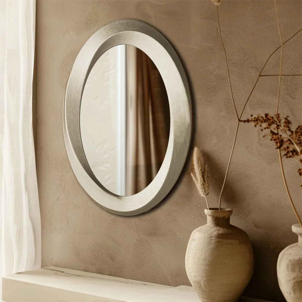 Antique Baroque Gold Oval Wall Mirror for Elegant Home Decor