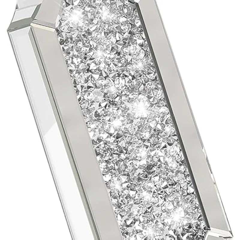 3 Way Dimmable Touch Diamond Crushed Bedside Table Lamps Set of 2