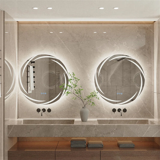 Anti Fog LED Bathroom Mirror with Adjustable Backlight