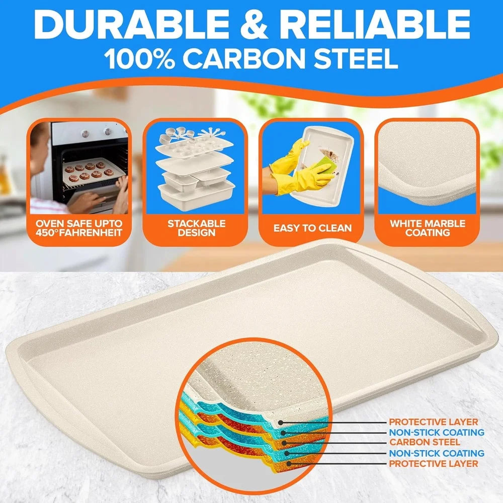Deluxe Stackable Carbon Steel Nonstick Bakeware Set