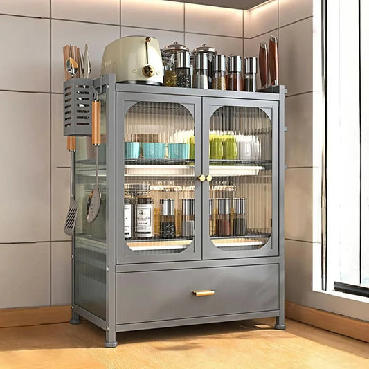 Grey 3 Tier Steel Dish Drying Rack For Kitchen Countertop
