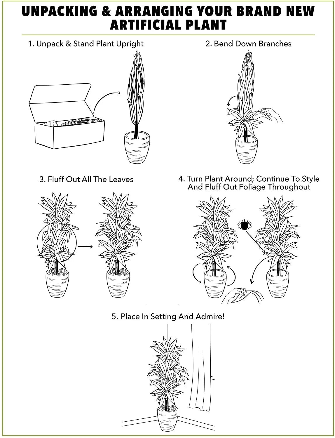3 Foot Artificial Zamioculcas Plant for Home Office Decor