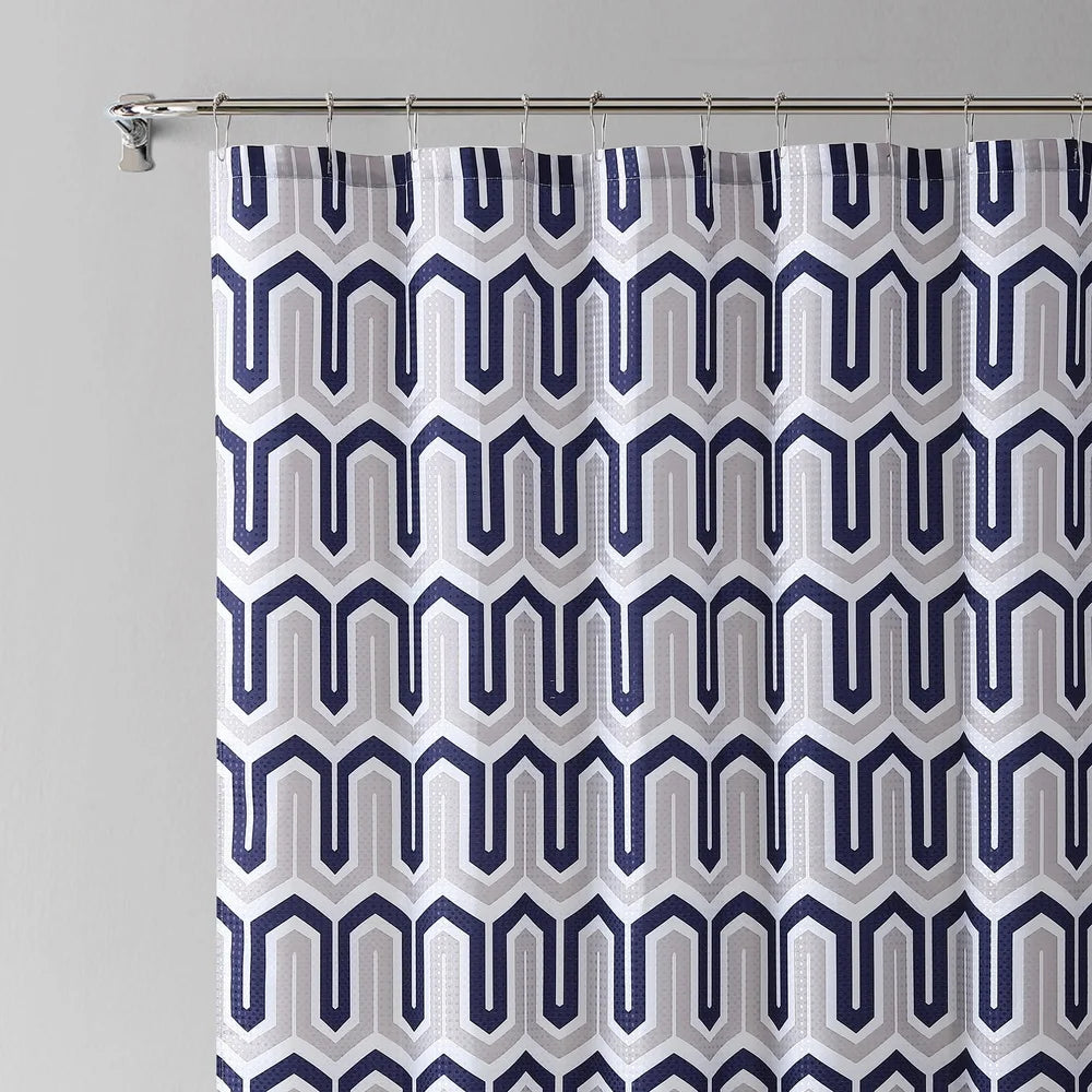 Geometric Polyester Shower Curtain 70x72 Waterproof