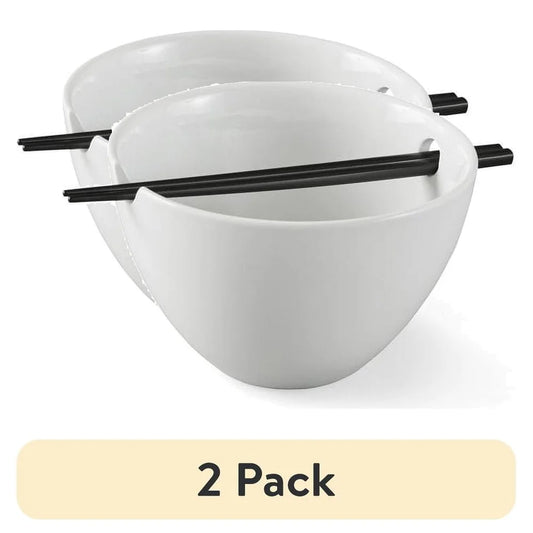 DUTRIEUX Porcelain Noodle Bowls Set With Chopsticks