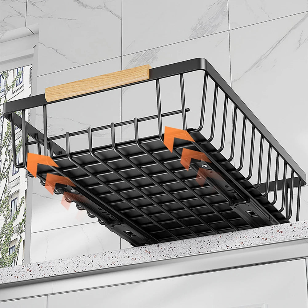 2 Pack No Drill Pull Out Cabinet Organizer Spice Rack