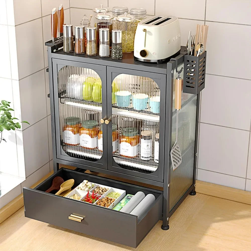 Grey 3 Tier Steel Dish Drying Rack For Kitchen Countertop