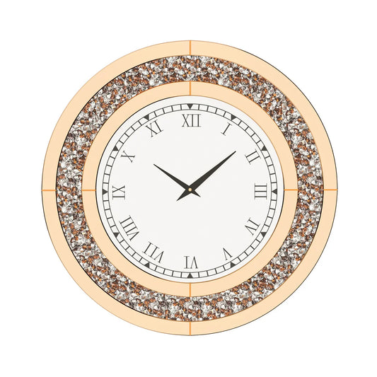 LUVODI 32 Inch Crystal Modern 3D Wall Clock Roman Numerals