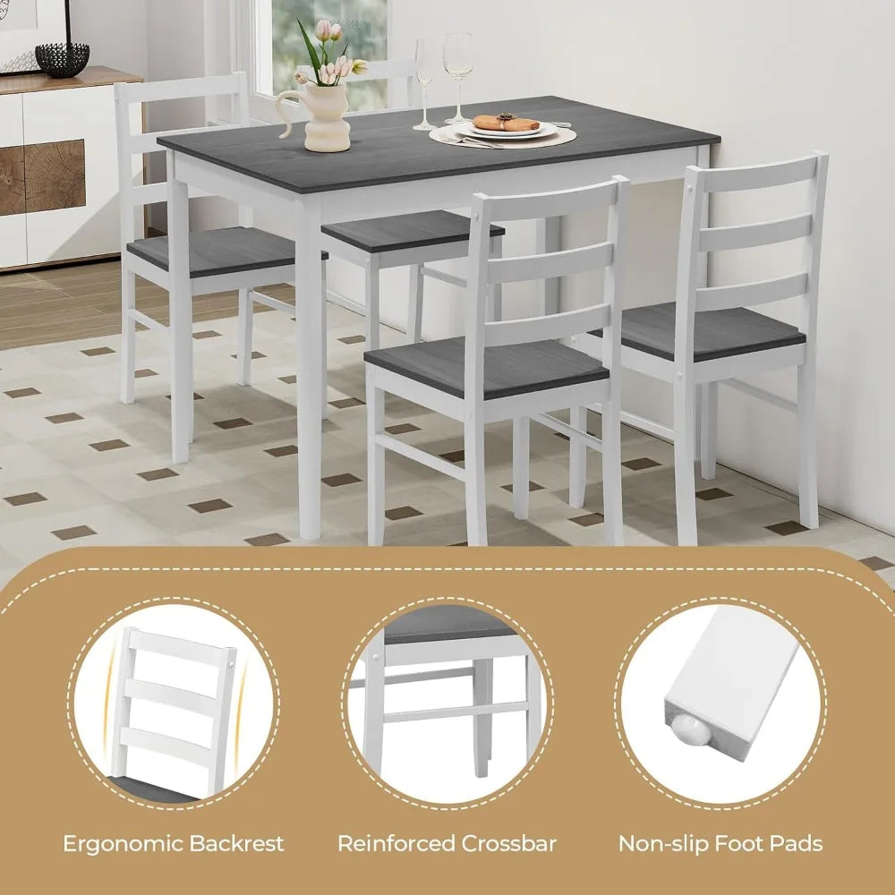 Compact Dining Table Set With Chairs For Small Space Living