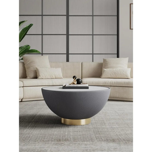 Anderson Modern Round Coffee Table 28.15in Ceramic Marble