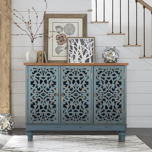 Sophia and William 3-Door Sideboard Buffet Credenza Cabinet