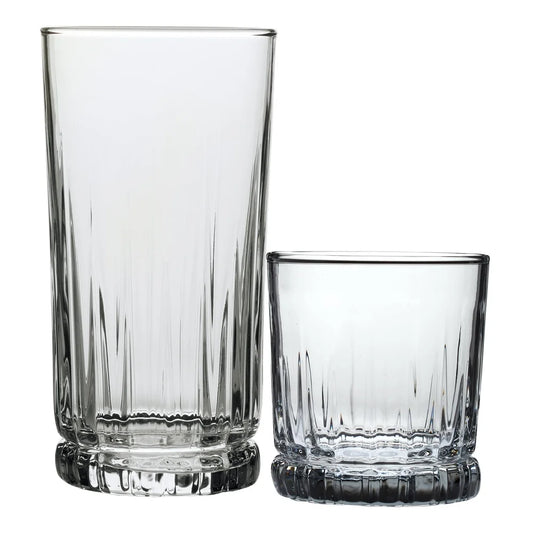 12 Piece Glass Set Rocks and Tea Glasses Dishwasher Safe