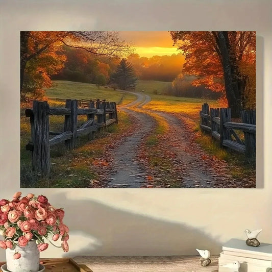 1.5 Inch Pine Frame Autumn Landscape Canvas Wall Art