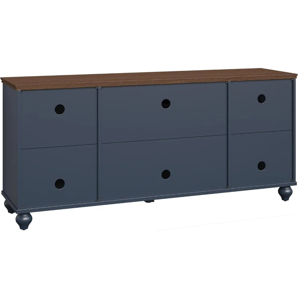 60 Inch Farmhouse TV Stand With Glass Doors And Shelves