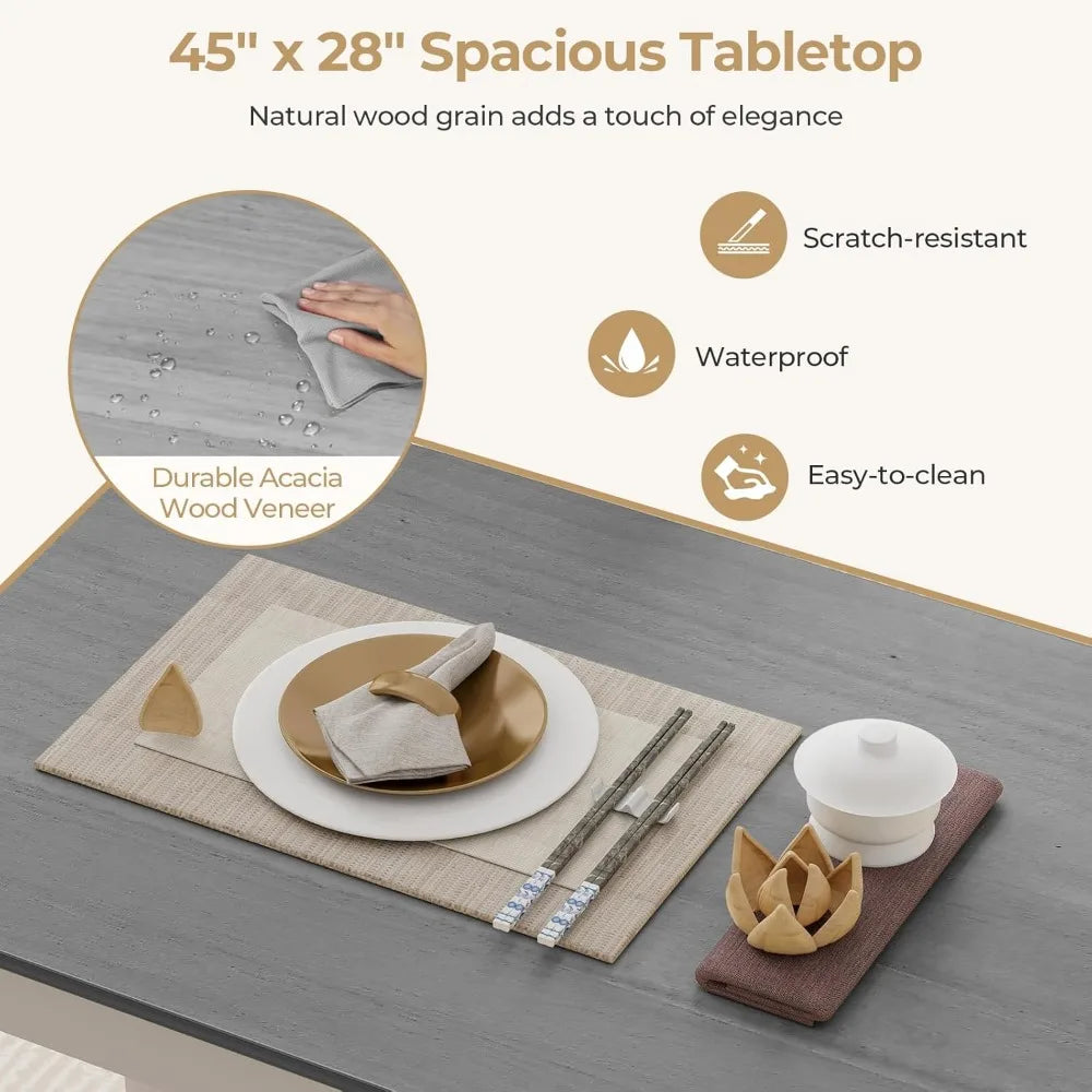 Compact Dining Table Set With Chairs For Small Space Living