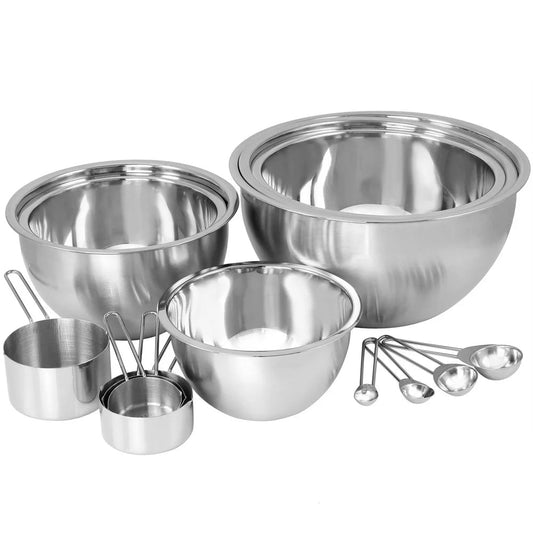 Stainless Steel Measuring Cups And Spoons Set With Bowls