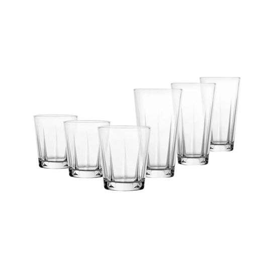 12Pc Clear Drinkware Set Durable Glasses Juices And Water