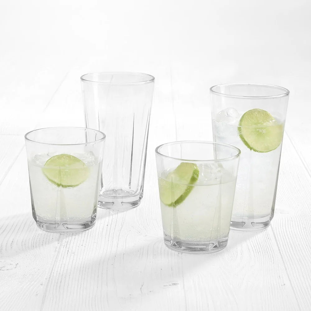 12Pc Clear Drinkware Set Durable Glasses Juices And Water