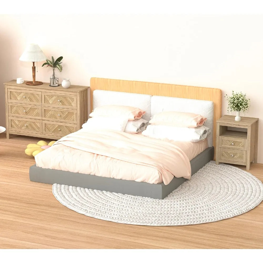 3 Piece Bedroom Set with 10 Drawers for Stylish Storage