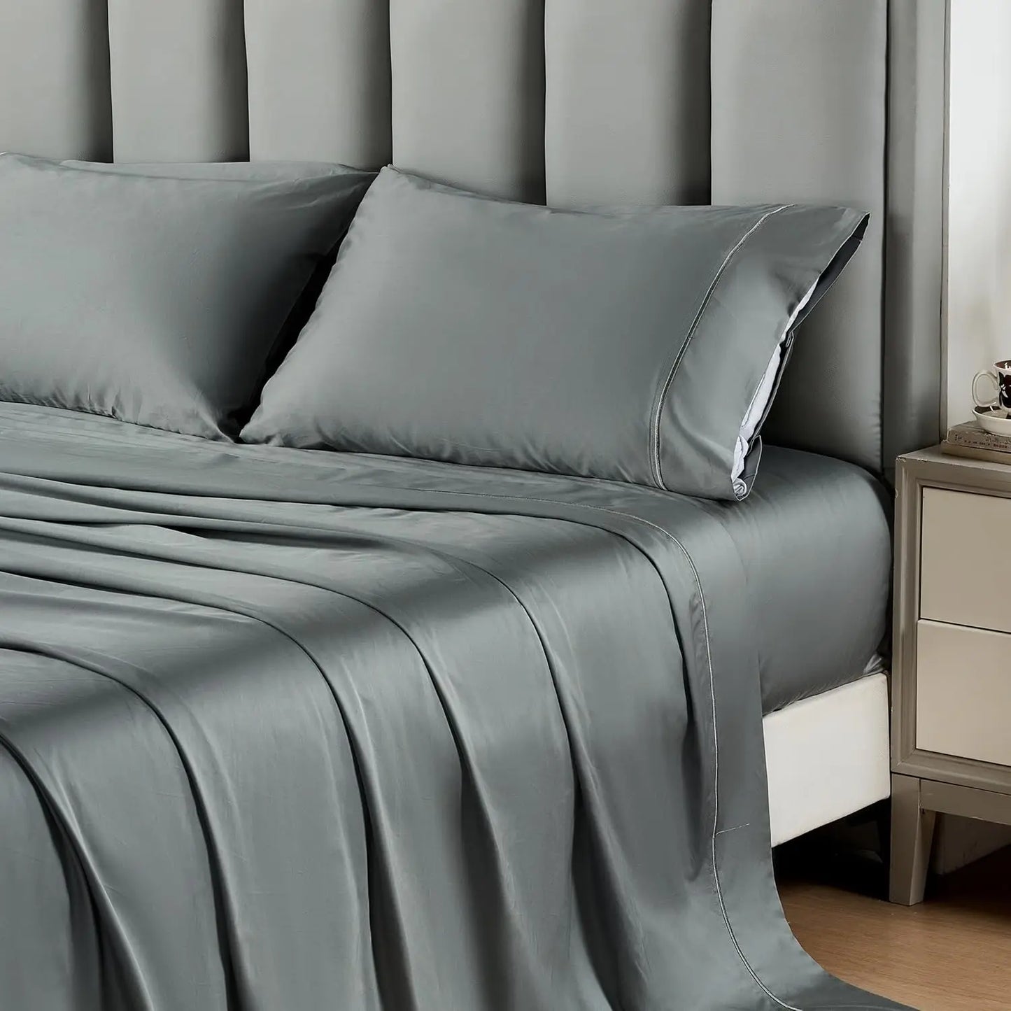 Simple Opulence Egyptian Cotton Sheet Set 4 Piece Sateen