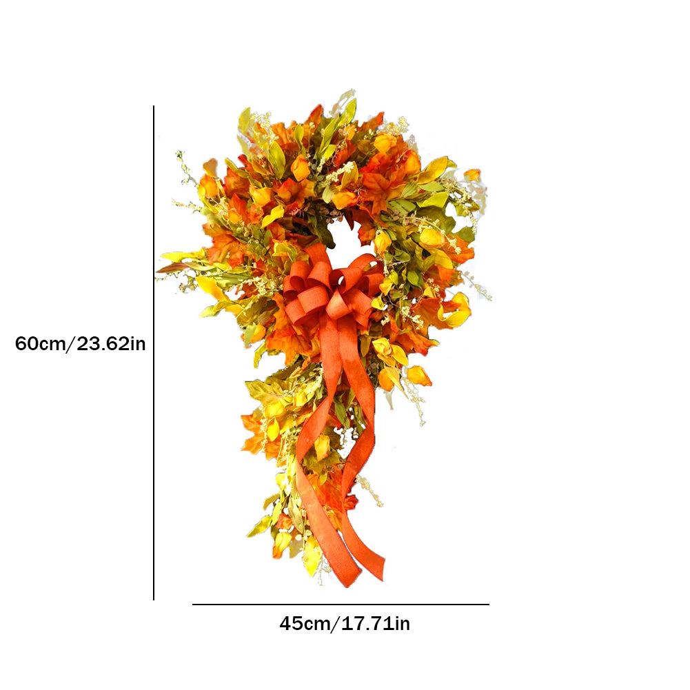 Thanksgiving Farmhouse Maple Leaf Wreath For Home Decor