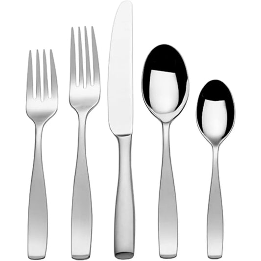 Satin Loft Flatware For 12 65 Piece 18 10 Stainless Steel