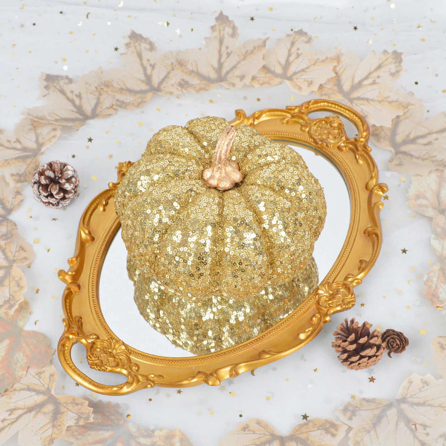 Sparkling Glitter Acorns Ornaments for Thanksgiving Decor