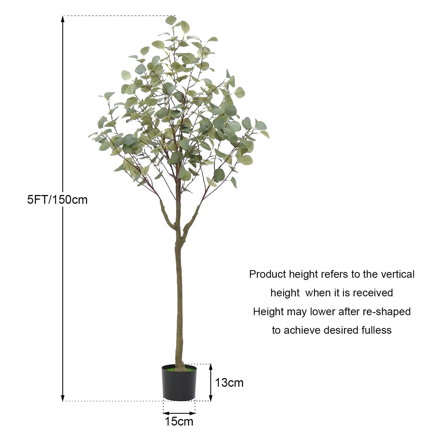 HiMISCN Eucalyptus Tree Artificial For Indoor Outdoor Decor