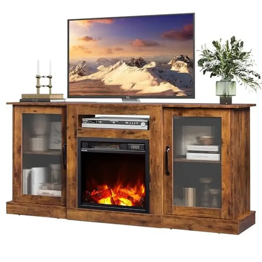 Entertainment Center 65 Inch TV Stand Electric Fireplace