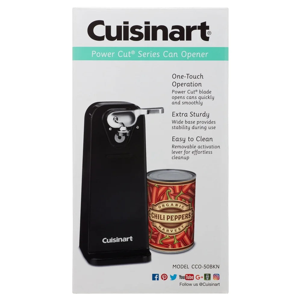Deluxe Electric Can Opener With Chrome Accents Magnetic Lid