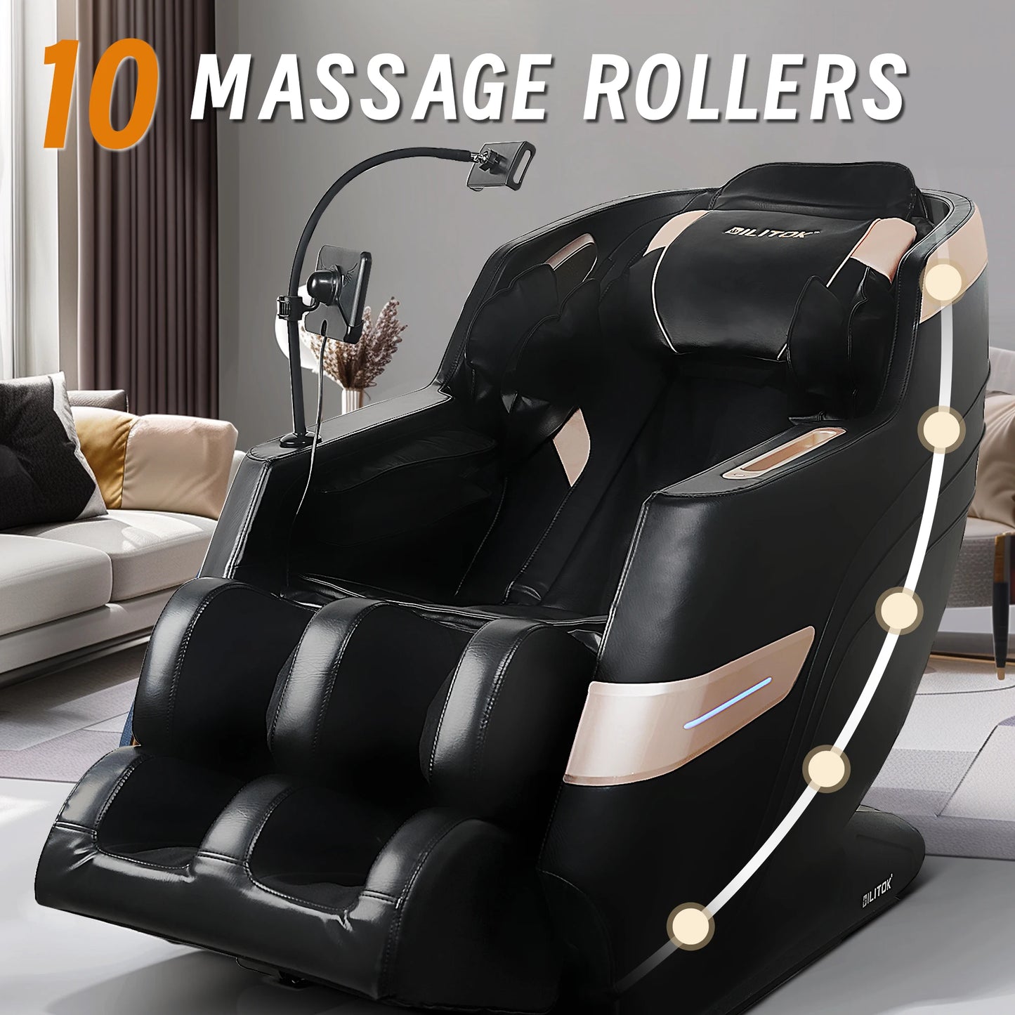 Zero Gravity Massage Chair With Heating And Bluetooth