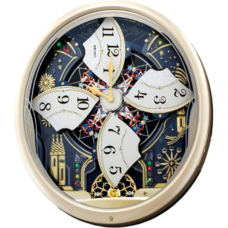 Seiko Melodies in Motion Wall Clock Starry Night LED