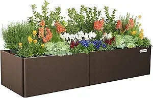 Vego Garden Modern Raised Bed 17 Tall 27x83 Steel Planter