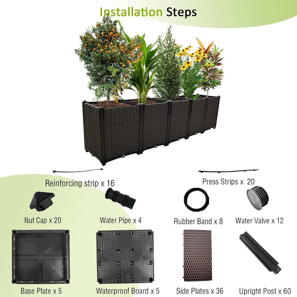 Large Outdoor Planters Elevated Garden Boxes Raised Beds